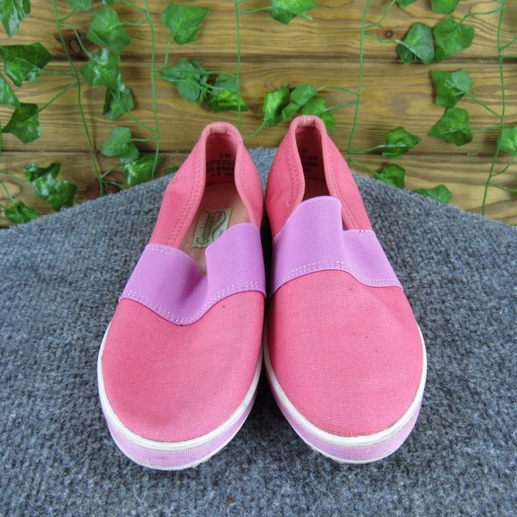 Grasshoppers by Keds Women's Comfort Shoes Pink Purple Size 5 Slip-On Canvas - Picture 2 of 6